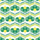 20 Servietten Geo Flowers Green Geometrische Blumen Muster abstrakt grün Deko