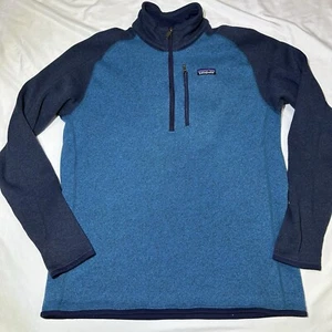 Patagonia Men’s Better Sweater 1/4 Zip Pullover Blue Size Large - Picture 1 of 7