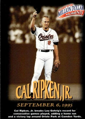 1997 Fleer Million Dollar Moments Cal Ripken Jr. #8 - Image 1 of 2