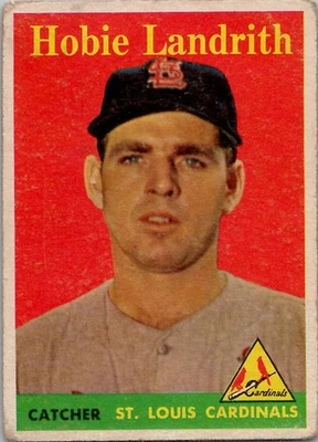1958 Topps HOBIE LANDRITH St. Louis Cardinals #24 *Lower Grade* YELLOW NAME - Image 1 of 2
