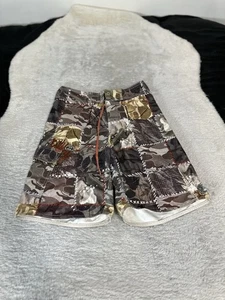 Vintage Billabong Mens Swim Shorts Camo Patchwork Size 29 Y2K Bottoms  - Picture 1 of 8