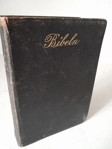 Antique 1903 Bibeln Swedish Bible Stockholm Leather Bound Nice Condition  - Picture 1 of 6