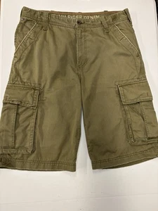 Tommy Hilfiger Denim Walden Cargo Shorts Khaki Olive Green W36 Utility Military - Picture 1 of 24