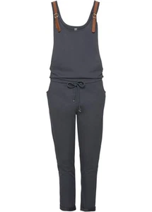 Cooler Jumpsuit mit Lederimitatdetails Gr. 44/46 Nachtblau Damen Hosenanzug Neu* - Bild 1 von 1