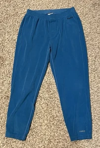 Burton Dryride Pants Mens L Blue Pull On Outdoors Active Base Layer Warm Fleece - Picture 1 of 9