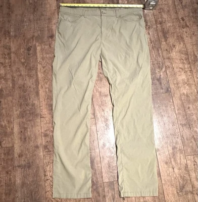 Eddie Bauer TraveX Pants Mens 42 34 Beige Straight Performance Tech Chino Read - Image 1 of 4