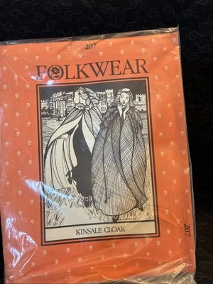 Folkwear #207 Kinsale Cloak Sewing Pattern Irish Folk Cloak Unisex All Size - Image 1 of 2