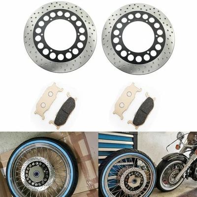 Pastillas de rotor de disco de freno delantero para Yamaha Royal Star XVZ1300 02-13 Road Star XV1600 Foto 1 de 4