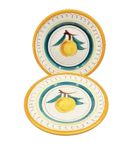 Vintage Stangl Pottery Fruit Bread Plates 6" Peach - Set of Two - Picture 1 of 10