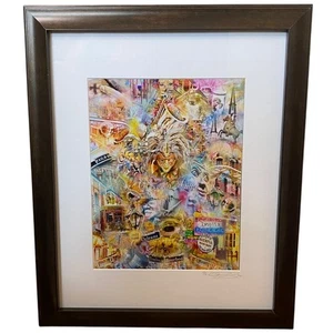 Raymond Mancini Crescent City New Orleans Kunstdruck signiert 68/100 Karneval - Bild 1 von 8