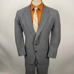 Vintage 60s Mens Suit 44 Short Jacket Coat 40 26 Pants Madmen Rat Pack MCM 1960s - Picture 1 of 24
