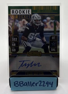 Biglietto Tyler Guyton 2024 Panini Contenders Green Rookie Auto #169 Cowboys RC SP - Foto 1 di 2