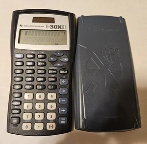 Texas Instruments TI-30X IIS Black Scientific Calculator Tested & Works w/Cover - Picture 1 of 3