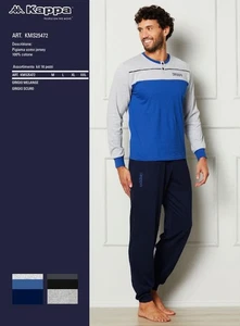Pigiama uomo a serafino in jersey di cotone Kappa KMS25472 - Picture 1 of 1