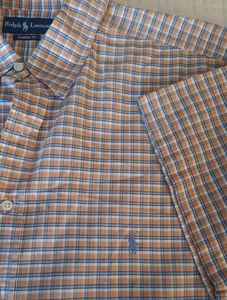 Ralph Lauren kurzärmliges kariertes Hemd mit Knopfleiste 2xl Tall - Bild 1 von 3