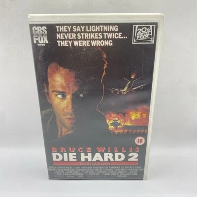 DIE HARD 2 - DIE HARDER - Big Box Ex-rental VHS - Bruce Willis - CBS/FOX PAL - Image 1 of 4