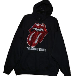 The Rolling Stones rhinestone hoodie S M L XL 2X 3X 4X 5X - Picture 1 of 11
