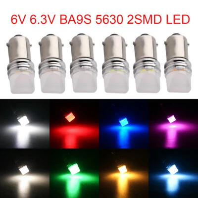 10/100Pcs 6V 6.3V DC T11 T4W BA9S H6W 3886X 1895 1SMD 5630 2SMD LED Light Bulb - Image 1 of 4