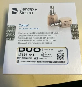 Celtra Duo Blocks for CEREC and inLab, 4/PKG - DENTSPLY LT B1 C14 - Shade B 1 - Picture 1 of 1