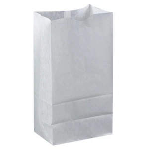 6# Waxed Bakery Bags, Plain White, 6" x 3-1/2" x 11-3/16" Size, 1000 Per Case - Picture 1 of 1