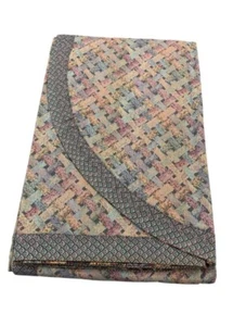 Copriletto jacquard letto estivo misto cotone Intrecci Colorati Made In Italy - Foto 1 di 1
