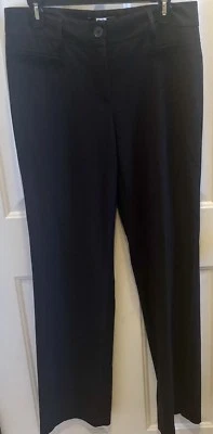 Studio 1940 Marissa Juniors Wide Leg Dress Pants 7 MT Solid Black Straight Leg - Image 1 of 4