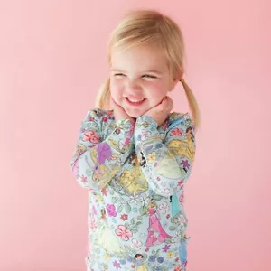 Posh Peanut 👑 Disney Princess Princesses LS + Pants Pajama PJ Set Size 7/8 NEW - Picture 1 of 8