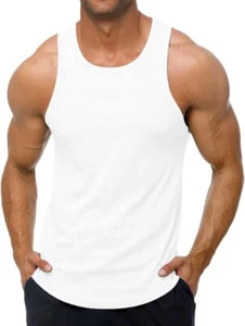 Men's Workout Tank Tops Quick Dry Gym Muscle Tee Size Size S - Picture 1 of 2