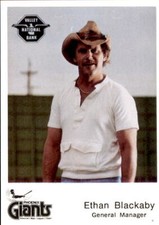 1982 Phoenix Giants Valley National Bank #11 Ethan Blackaby General Manager Card