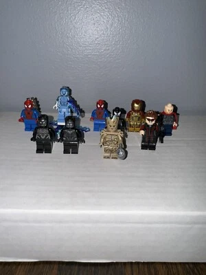 Lote de 10 minifiguras Lego Marvel - Spiderman, Electro, Hawkeye. Thor, Ironman + Foto 1 de 4