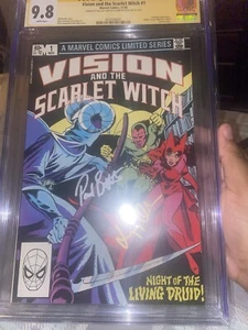 The Vision and the Scarlet Witch #1 1982 SS CGC 9.8 Signed By Bettany & Olsen - Picture 1 of 3