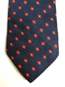 HARDY AMIES 100% SILK SETA TIE CRAVATTA NECKTIE VINTAGE MADE IN ITALY A1968 - Picture 1 of 5