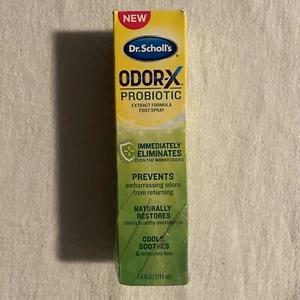 Dr.Scholl’s ODOR-X Probiotic Extract Formula Foot Spray 4 fl oz NEW ITEM - Picture 1 of 4