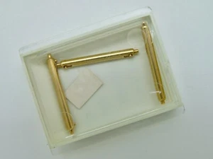 Cartier Tank Americaine 16mm Springbars 3 Pc. VA060009 Steel Yellow Plated NOS - Picture 1 of 3