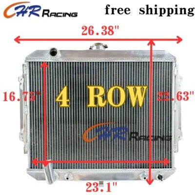 Radiador de aluminio de 4 filas para Mitsubishi Montero II V23W/V43W 3,0 L 6G72 1990-2000 Foto 1 de 4