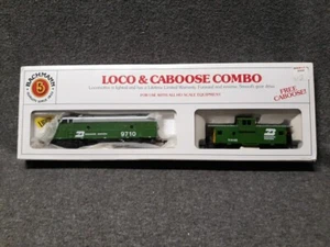 NEW BACHMANN Lighted LOCO 9710 & CABOOSE 11445 COMBO 61600 Burlington Northern - Picture 1 of 9