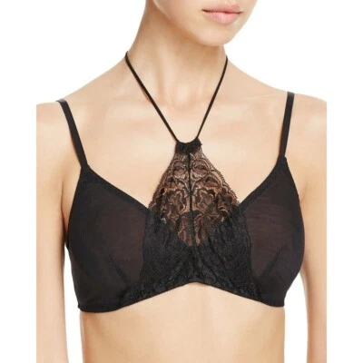 Sujetador bralette de malla transparente de encaje negro talla mediana Cosabella 169515 para mujer Foto 1 de 2