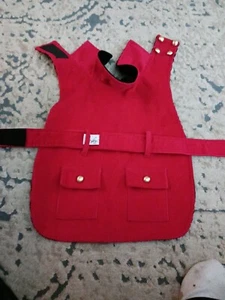 Ruff Ruff COUTURE Beverly Hills Red Corduroy Dog Coat Size Small - Picture 1 of 7