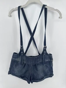 Y2k / 90s Vintage Killah Womens Denim Overalls Shorts Size 26 - Picture 1 of 2