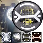 1pc 5.75inch LED Headlight DRL High/ Low Beam Amber Turn Signal For Motorcycle