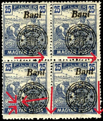 Romania Hungary 1919 ORADEA MAGYAR P. 25B IInd Ed. PLATE FLAW: open large sluice - Image 1 of 4