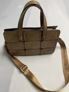 Montana West Brown Leather Double Handle Medium Purse Handbag Womens - Picture 1 of 6