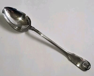 Christofle 银盘大号餐勺 Vendome 贝壳图案 13 3/4 — 第 1/4 张图片