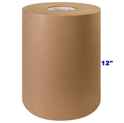12" x 1200' Brown Kraft Paper Roll 30# Shipping Wrapping Packaging Cushioning - Image 1 of 2