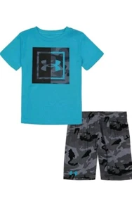 Under Armour Boys Short Sleeve Tee and Short Set 2T Brand New With Tags - Picture 1 of 4