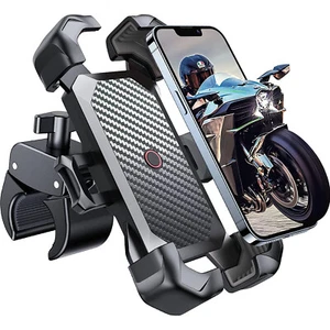 Soporte para teléfono de motocicleta 1s bloqueo automático 100 mph militar anti-vibración bicicleta - Imagen 1 de 6