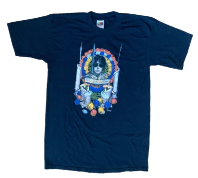 Camiseta gótica de colección 1999 Neil Gaiman Ángel de la Guarda Libro Tour Sandman Comics ¡años 90! Foto 1 de 4