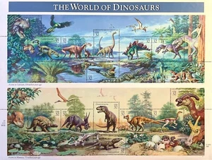 The World Of Dinosaurs 1 Sheet of 15 Stamps 32¢ - OG/MNH/UM - Scott 3136 - 1997 - Picture 1 of 5