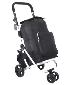 74L 4 wheels Expandable Lightweight Shopping Trolley Hard Wearing + Cooling Bag - Picture 1 of 5