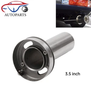 Universal Round 3.5" Stainless Exhaust Muffler Tip Silencer Adjustable Removable - Picture 1 of 5